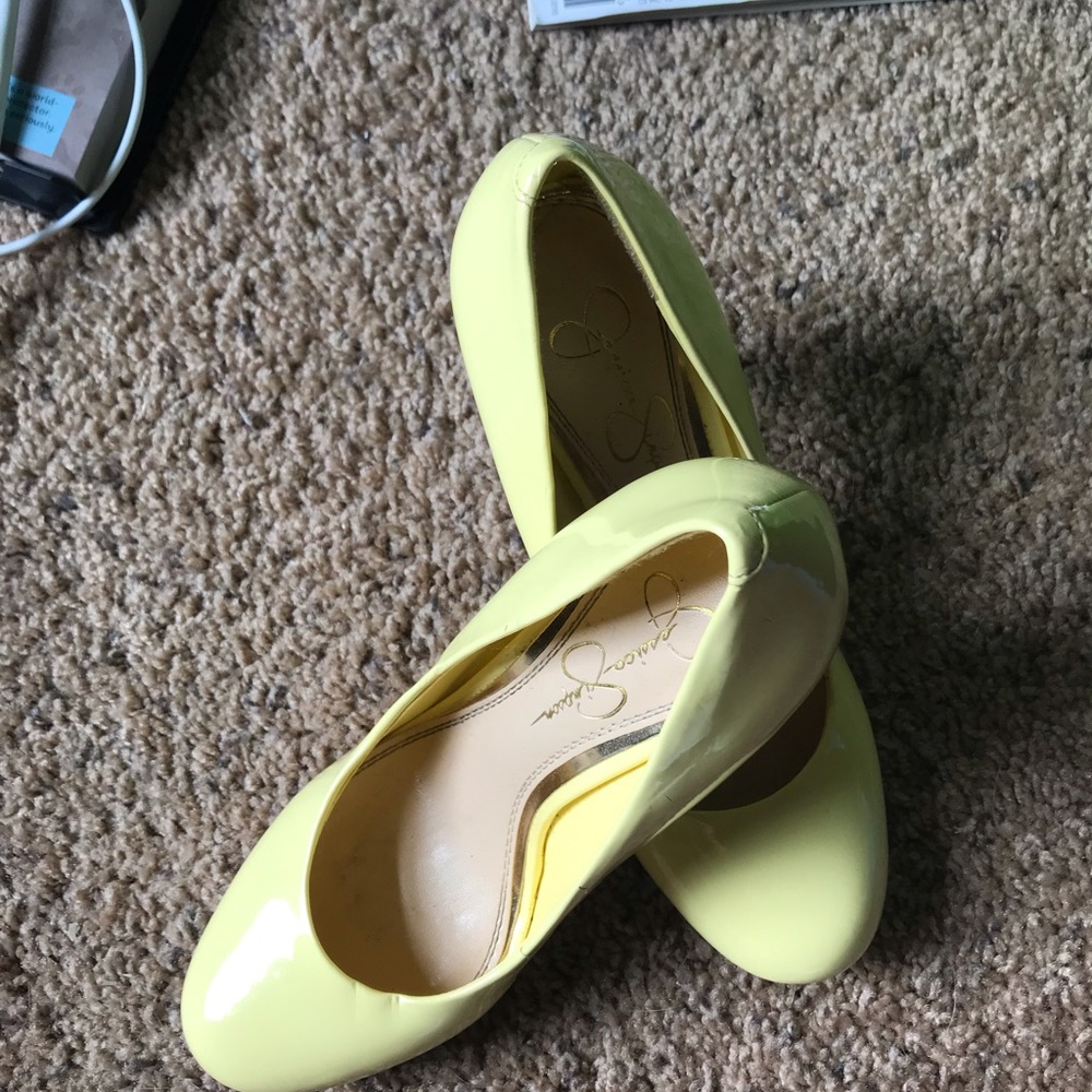 Yellow Jessica Simpson heels